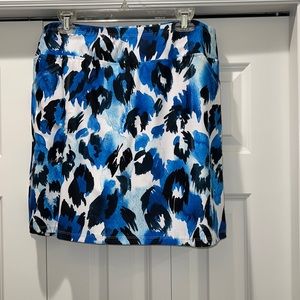 Ladies golf skort (blue/black)